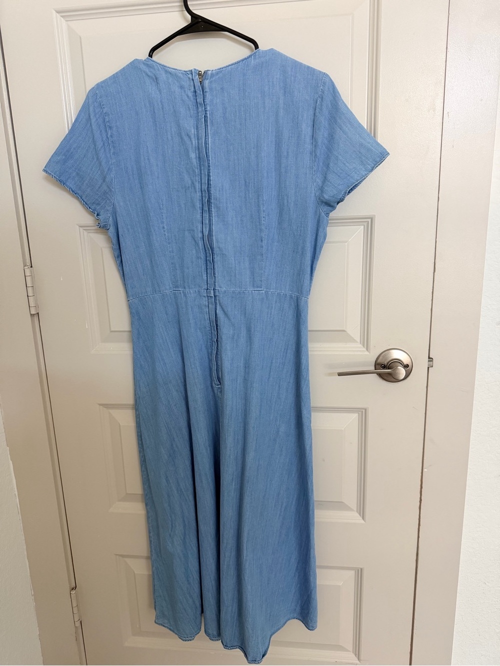 Madewell Indigo Button-Wrap Midi Dress size 4 - Picture 4 of 6